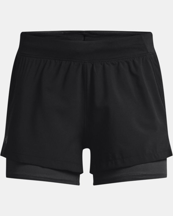 Women's UA Iso-Chill Run 2-in-1 Shorts in Black image number 6